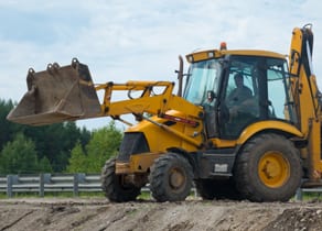 Construction site with machinery